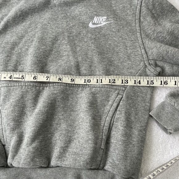 Nike Essential Pullover Hoodie Swoosh Kids Heather Light Gray SZ S (128-137 Cm) - Picture 6 of 7